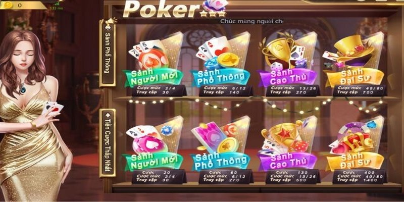 Poker đã trở thành một bộ môn giải trí phổ biến tại các sòng Casino lớn nhỏ